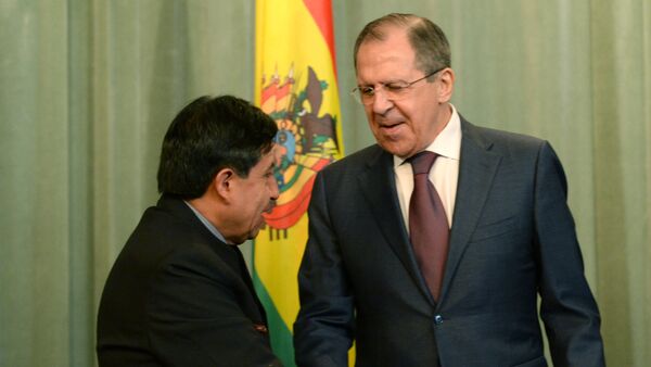 Canciller de Bolivia, David Choquehuanca y canciller de Rusia, Serguéi Lavrov - Sputnik Mundo