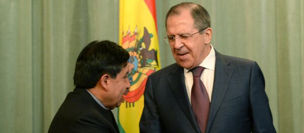 Canciller de Bolivia, David Choquehuanca y canciller de Rusia, Serguéi Lavrov Canciller de Bolivia, David Choquehuanca y canciller de Rusia, Serguéi Lavrov - Sputnik Mundo