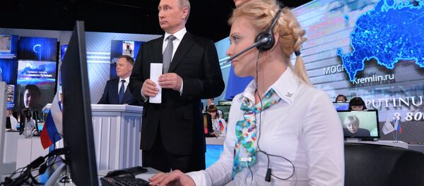 Línea directa con Vladímir Putin, presidente de Rusia - Sputnik Mundo