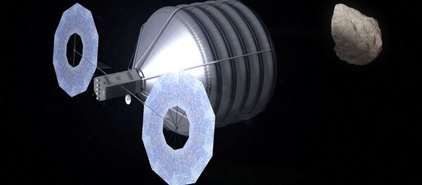 A notional concept of a solar-electric-powered spacecraft designed to capture an asteroid and relocate it close to Earth so astronauts can explore it - Sputnik Mundo