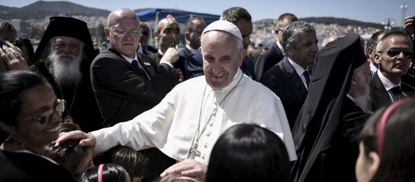 Papa Francisco en Lesbos Papa Francisco en Lesbos - Sputnik Mundo