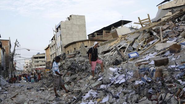 Consecuencias del sismo en Ecuador (archivo) - Sputnik Mundo