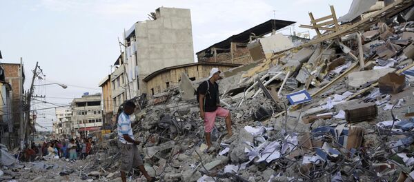 Consecuencias del sismo en Ecuador (archivo) - Sputnik Mundo