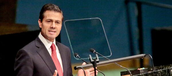Enrique Peña Nieto, presidente de México, durante la Asamblea General para debatir las políticas de drogas y narcotráfico mundiales - Sputnik Mundo