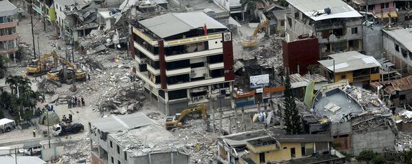 Consecuencias del terremoto en Ecuador (archivo) - Sputnik Mundo