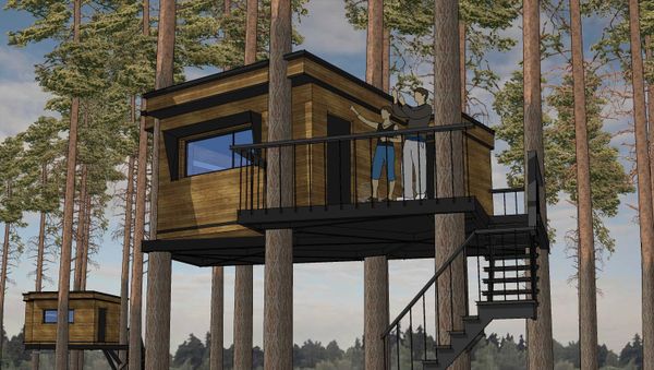 Una casa de la ecoaldea Nest Hotel (ilustración) Una casa de la ecoaldea Nest Hotel (ilustración) - Sputnik Mundo