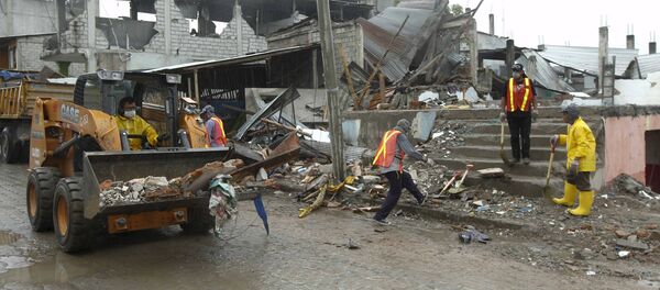 Consecuencias del terremoto en Ecuador (archivo) - Sputnik Mundo