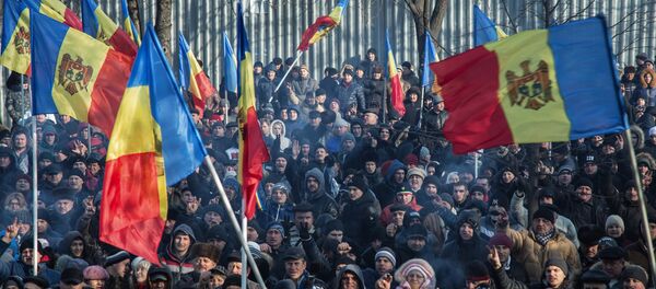 Manifestación de protesta en Moldavia, el 21 de abril de 2016 - Sputnik Mundo
