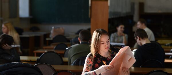 Estudiantes en la Universidad Técnica Estatal Bauman de Moscú Estudiantes en la Universidad Técnica Estatal Bauman de Moscú - Sputnik Mundo