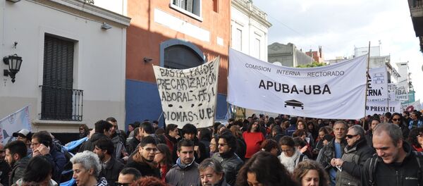 Marcha de la Asociación del Personal No Docente de la Universidad de Buenos Aires. - Sputnik Mundo