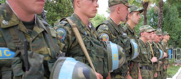 Los cascos azules rusos (archivo) - Sputnik Mundo