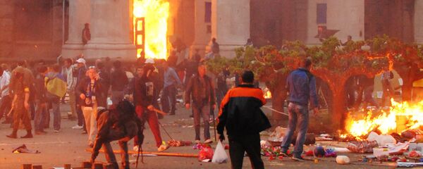 La incendiada Casa de los Sindicatos en Odesa (archivo) - Sputnik Mundo