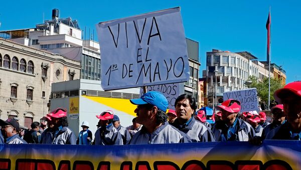 La manifestación del 1 de Mayo, La Paz - Sputnik Mundo