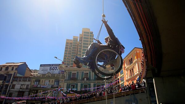 Movilización de discapacitados en La Paz, Bolivia - Sputnik Mundo