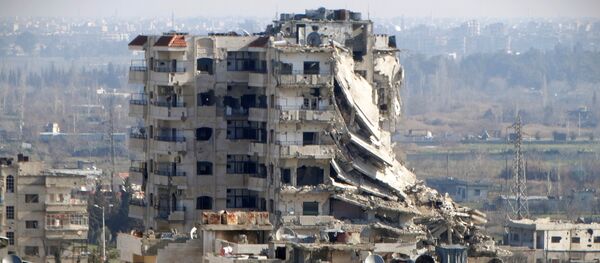 Edificio destruido en Homs, Siria - Sputnik Mundo