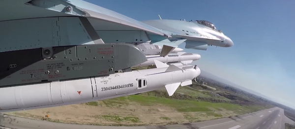 Aviación rusa en la base Hmeymim a vista de pájaro - Sputnik Mundo