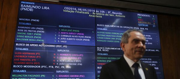 El proceso de votación en el Senado de Brasil El proceso de votación en el Senado de Brasil - Sputnik Mundo