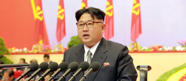 Líder norcoreano, Kim Jong-un durante el congreso del Partido de los Trabajadores de Corea - Sputnik Mundo