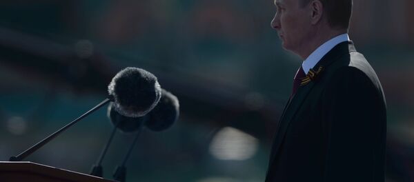 Vladímir Putin, presidente de Rusia, durante el discurso del Desfile militar dedicado al 71 aniversario de la Victoria en la Gran Guerra Patria - Sputnik Mundo