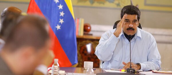 Venezuela's President Nicolas Maduro speaks during a meeting with ministers at the Miraflores Palace in Caracas, Venezuela May 12, 2016. - Sputnik Mundo