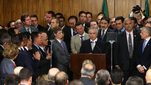Michel Temer y su nuevo gobierno interino - Sputnik Mundo