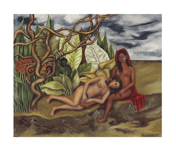 La obra de frida Kahlo Dos desnudos en el bosque (La tierra misma) - Sputnik Mundo