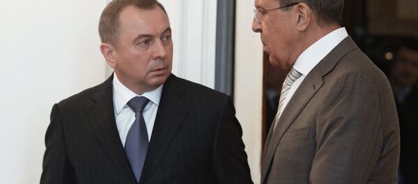 Ministro de Asuntos Exteriores de Bielorrusia, Vladímir Makei y ministro de Asuntos Exteriores de Rusia, Serguéi Lavrov - Sputnik Mundo