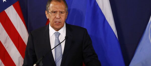 Serguéi Lavrov, ministro de Exteriores de Rusia, durante la rueda de prensa en Viena - Sputnik Mundo