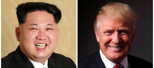 Líder de Corea del Norte, Kim Jong-un y candidato a la presidencia de EEUU, Donald Trump - Sputnik Mundo