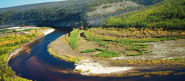 Uno de los afluentes del río Lena en Yakutia Uno de los afluentes del río Lena en Yakutia - Sputnik Mundo