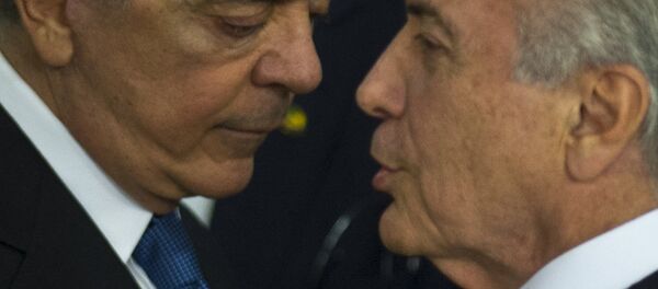 José Serra, nuevo ministro de Relaciones Exteriores de Brasil, y Michel Temer, presidente interino de Brasil - Sputnik Mundo