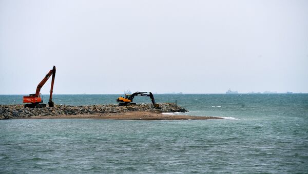 La construcción del puente de Kerch en Crimea La construcción del puente de Kerch en Crimea - Sputnik Mundo