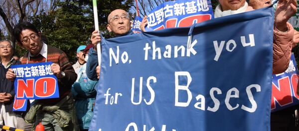 Protetas contra las bases militares en Okinawa - Sputnik Mundo