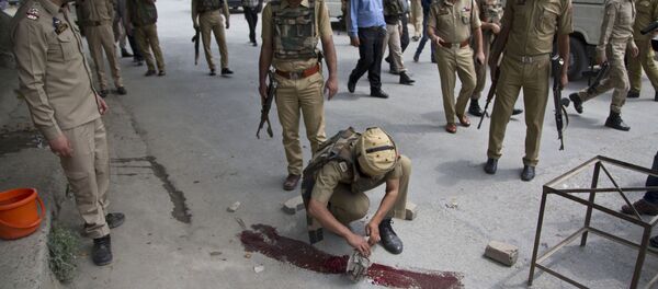 Lugar del ataque contra policías en Cachemira, India - Sputnik Mundo
