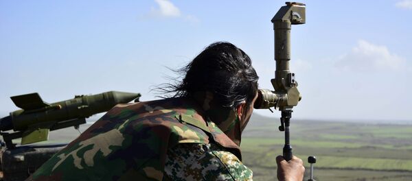 Militar del Ejército sirio cerca de la ciudad de Deraa, en el sur de Siria - Sputnik Mundo