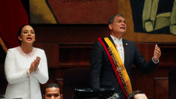 Rafael Correa, presidente de Ecuador - Sputnik Mundo