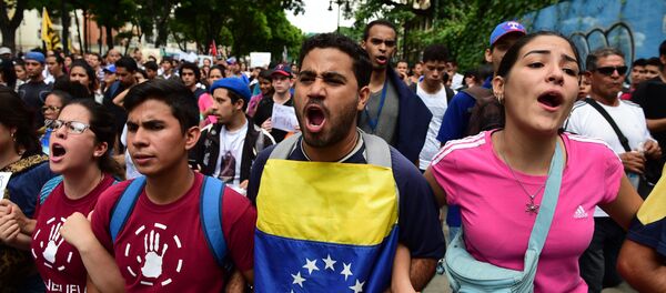 Marcha universitaria en Venezuela - Sputnik Mundo