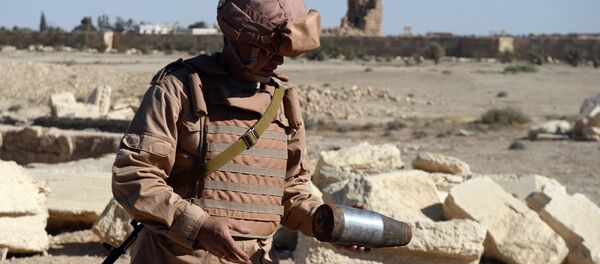 Zapador ruso en Palmira (archivo) - Sputnik Mundo