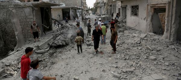 Edificios destruidos en Idlib, Siria (archivo) Edificios destruidos en Idlib, Siria (archivo) - Sputnik Mundo