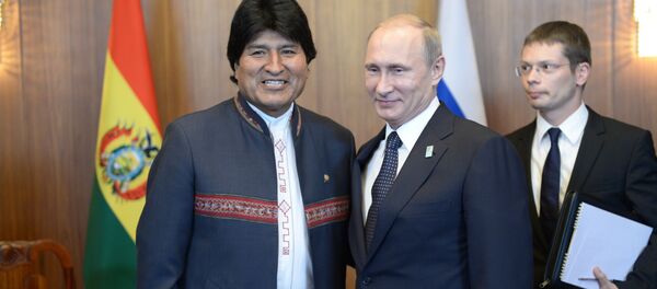 Presidente de Rusia, Vladímir Putin y presidente de Bolivia, Evo Morales (archivo) - Sputnik Mundo