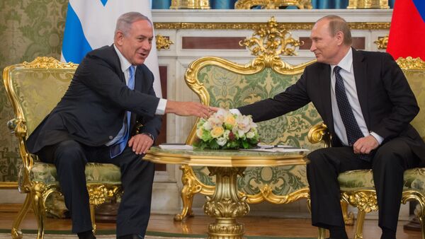 Primer ministro de Israel, Benjamín Netanyahu, y presidente de Rusia, Vladímir Putin (archivo) - Sputnik Mundo