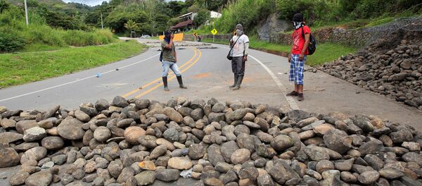 Protesta de indígenas y campesinos en Colombia - Sputnik Mundo