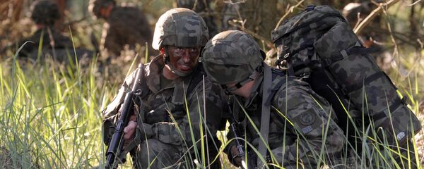 Militares polacos durante los ejercicios Anakonda-16 (imagen referencial) - Sputnik Mundo