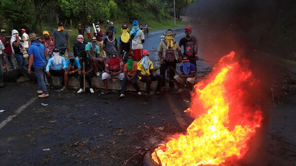 Protesta de indígenas en Colombia (Archivo) - Sputnik Mundo