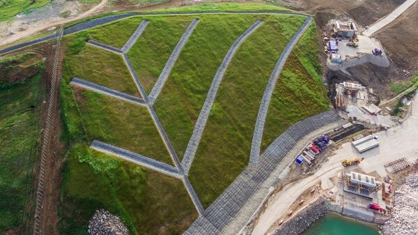 El puente a Crimea a vista de pájaro - Sputnik Mundo