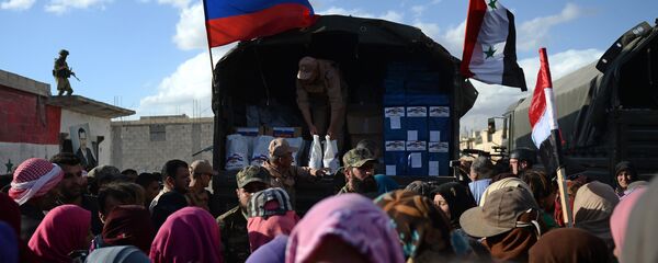 La ayuda humanitaria de Rusia para Siria (Archivo) - Sputnik Mundo