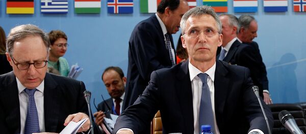 Jens Stoltenberg, secretario general de la OTAN, durante la reunion de los ministros de defensa Jens Stoltenberg, secretario general de la OTAN, durante la reunion de los ministros de defensa - Sputnik Mundo