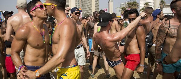 El desfile de orgullo gay en Israel - Sputnik Mundo