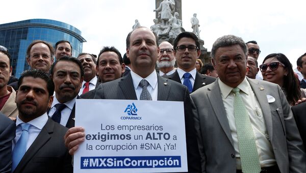 Gustavo de Hoyos (centro), presidente nacional del la Coparmex (archivo) - Sputnik Mundo