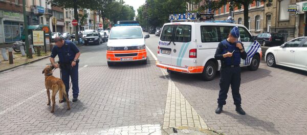 Policías belgas en Bruselas - Sputnik Mundo